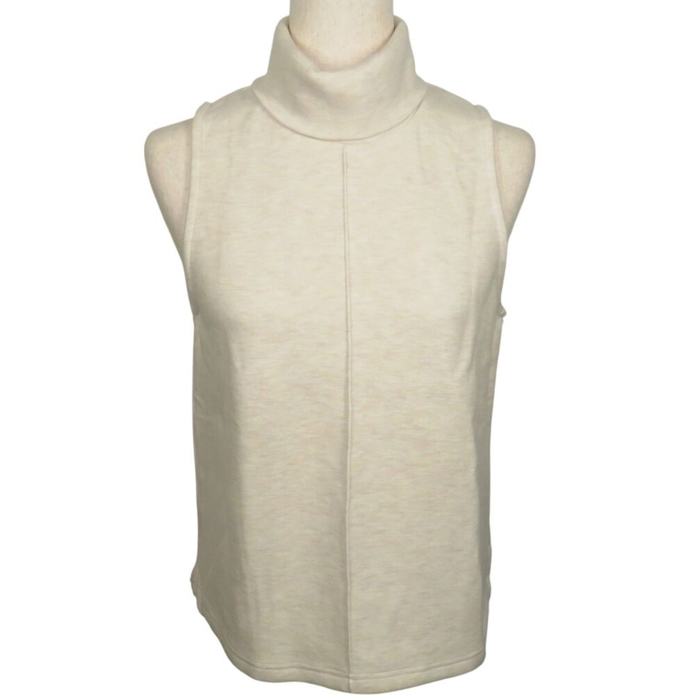 OGL FuzzLuxe Soft Cozy Heavyweight Turtleneck Top Heather Beige Size Small